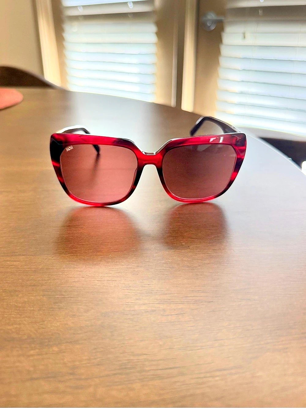 Y2K Vintage MCM Pink Tortoise Shell Oversized Square Sunglasses